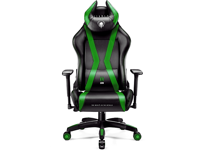 Chair, black/green STUHL NORMAL GAMING 2.0 CHAIRS Gaming X-HORN DIABLO