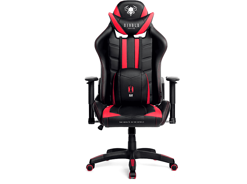 DIABLO CHAIRS GAMING STUHL black/red Gaming Chair, X-RAY NORMAL