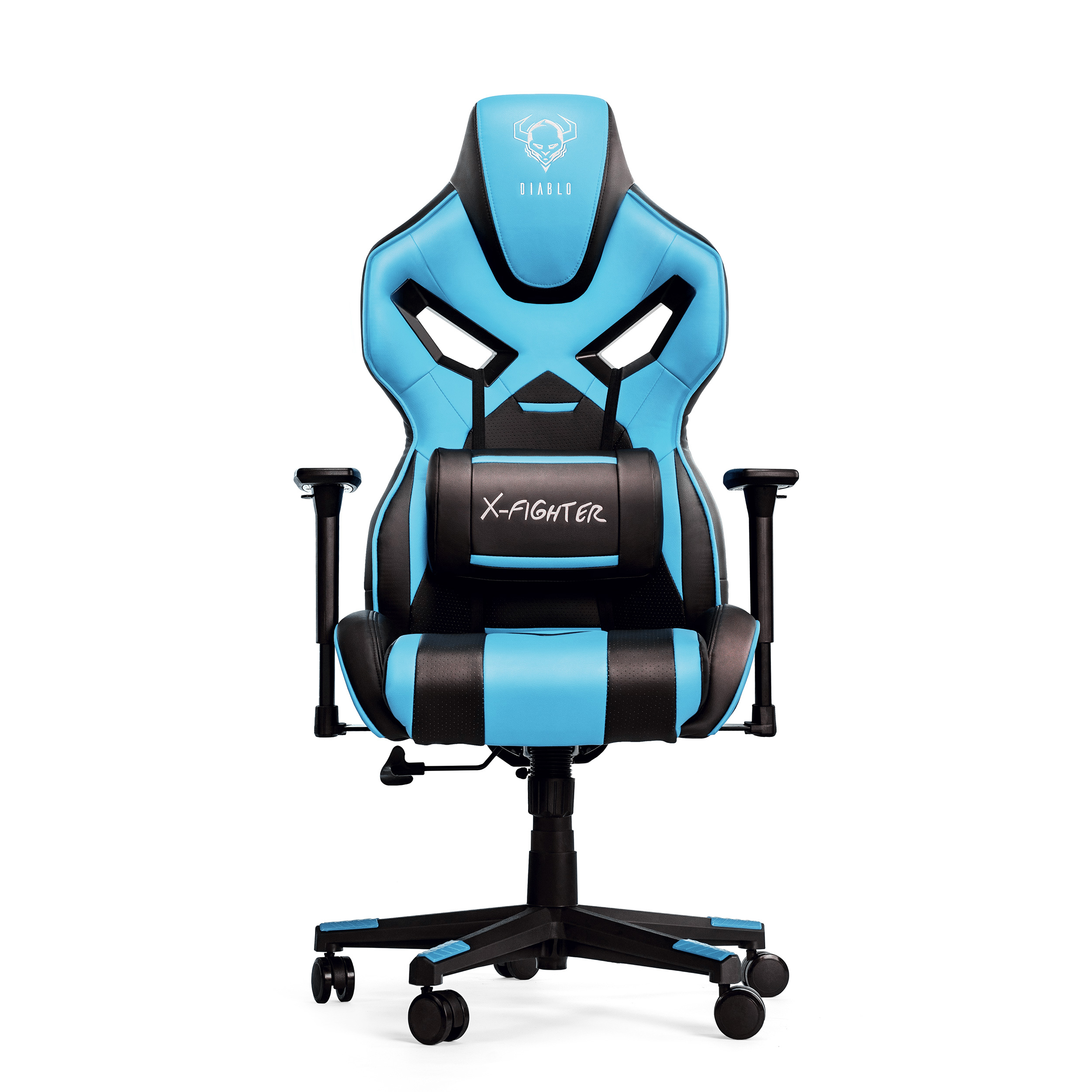 DIABLO CHAIRS GAMING STUHL X-FIGHTER NORMAL Chair, Gaming black/blue