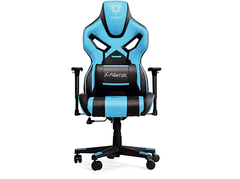 DIABLO CHAIRS GAMING STUHL NORMAL black/blue Gaming Chair, X-FIGHTER