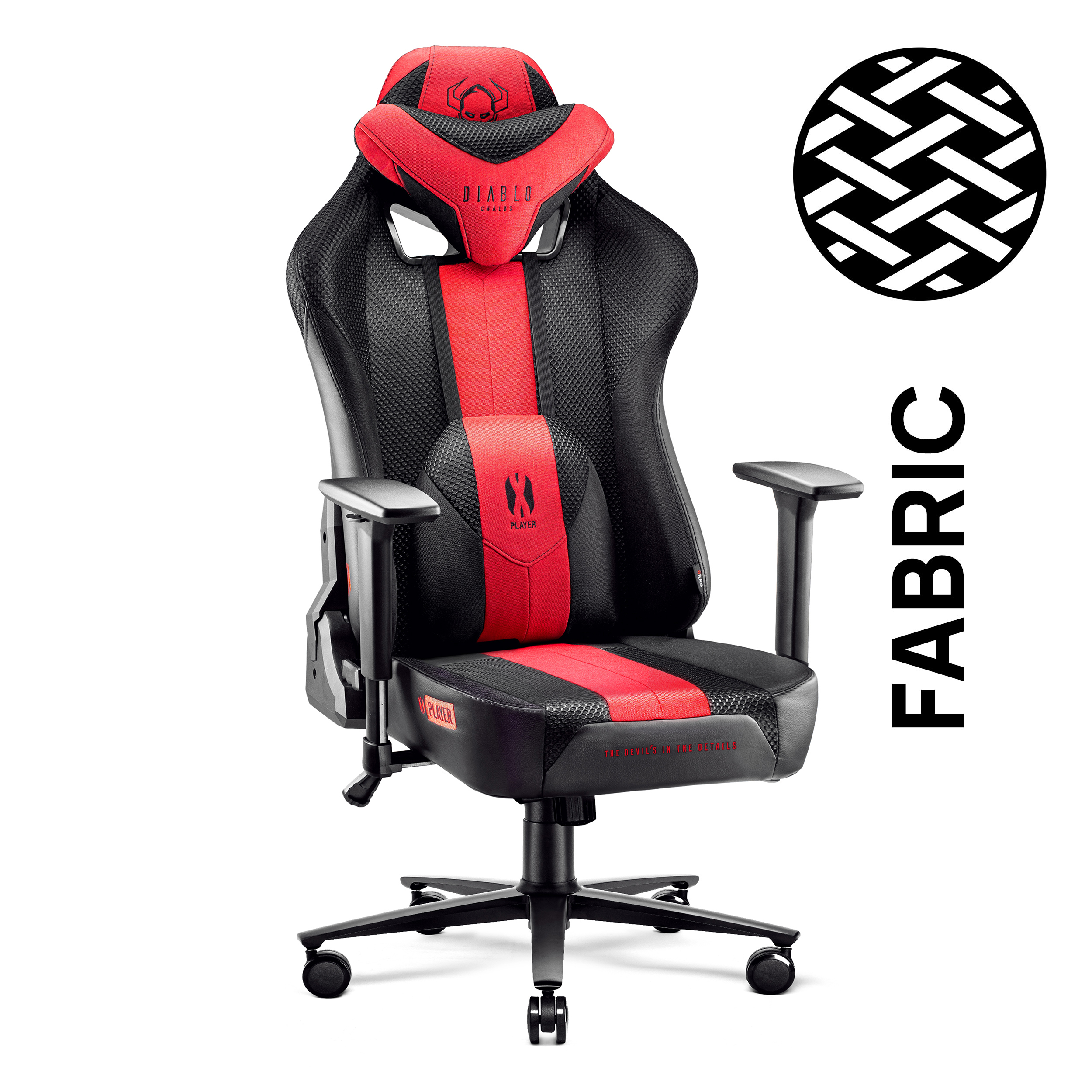 CHAIRS black/red Gaming KING STUHL DIABLO Chair, X-PLAYER GAMING 2.0