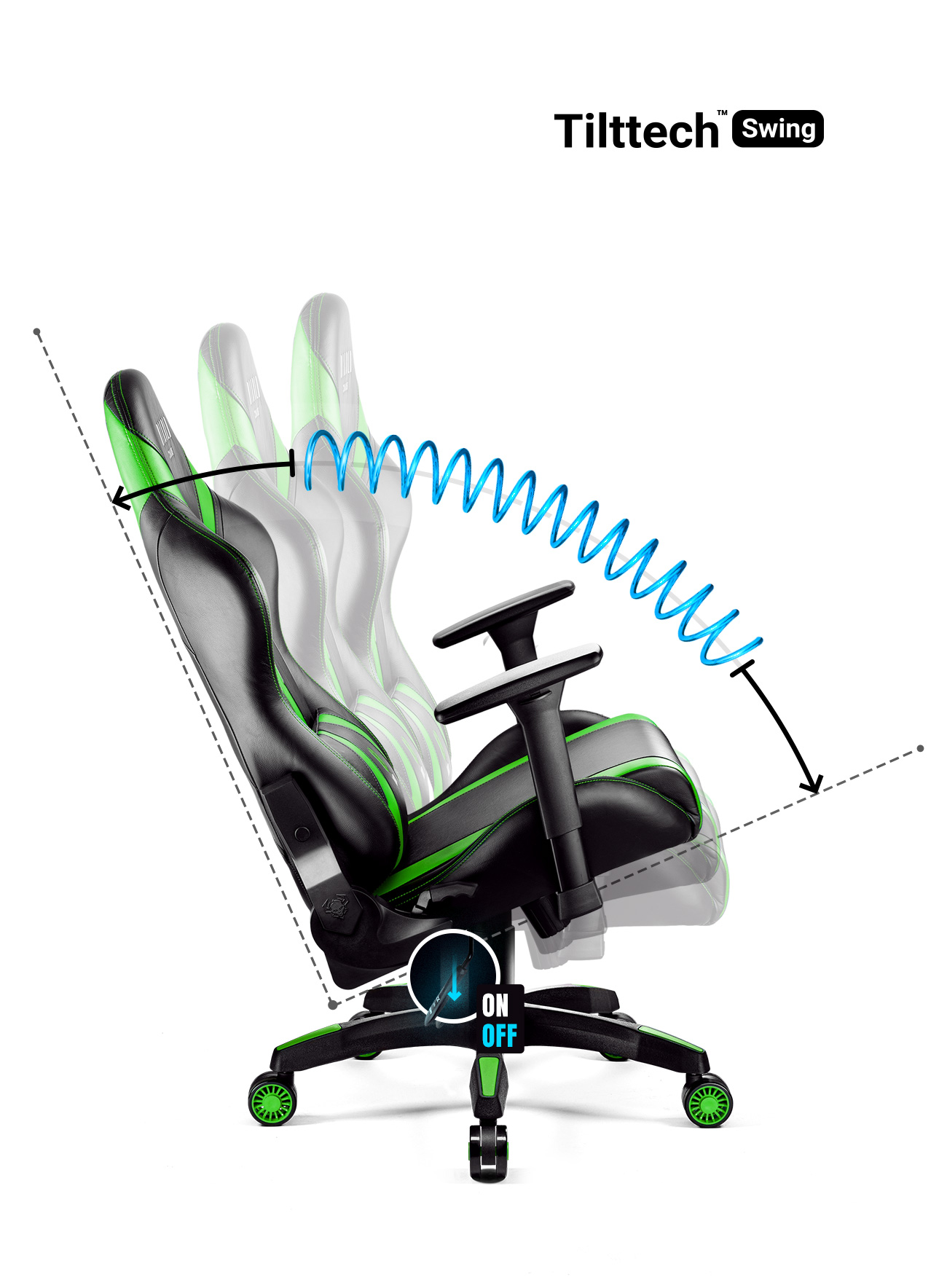 NORMAL Gaming Chair, CHAIRS black/green X-HORN 2.0 STUHL GAMING DIABLO