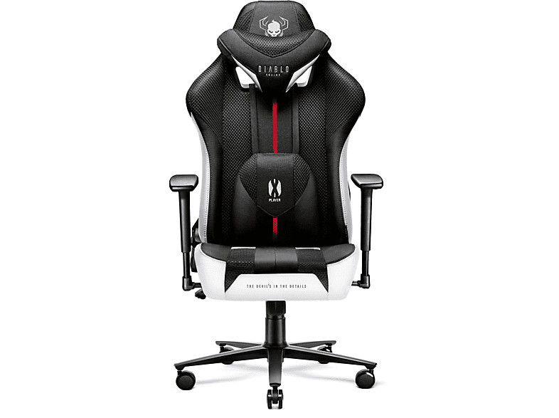 DIABLO CHAIRS GAMING STUHL X-PLAYER 2.0 NORMAL Gaming Chair, black/white