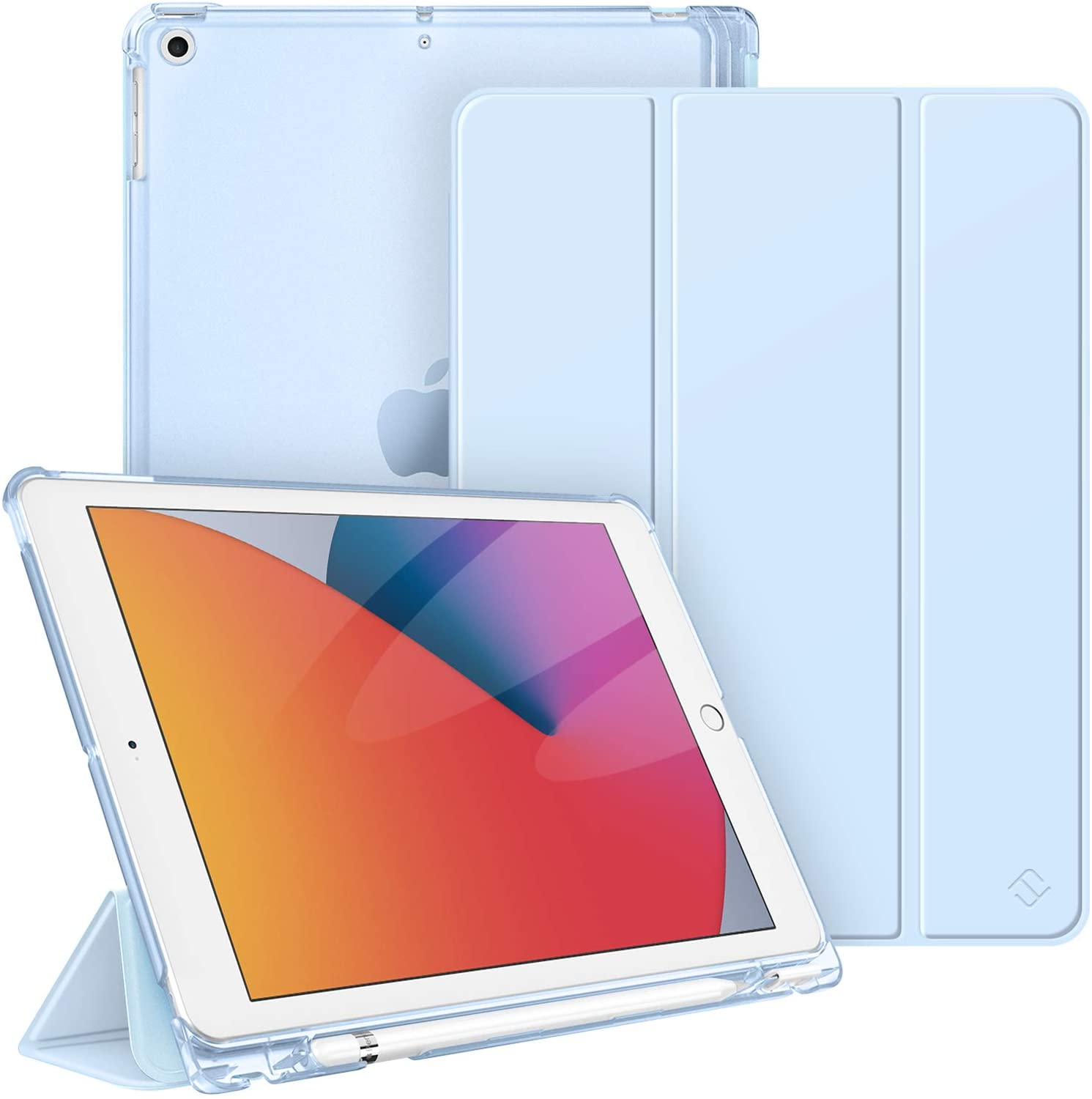 Himmelblau - Hülle, 10.2 FINTIE iPad Generation Bookcover, (9/8/7 Apple, 2021/2020/2019), Zoll