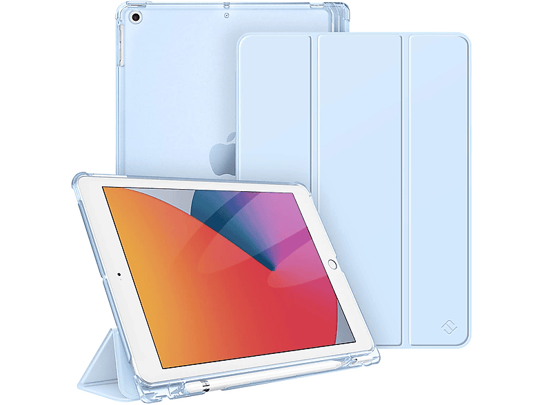 FINTIE 10.2 Generation 2021/2020/2019), Hülle, Himmelblau Bookcover, Apple, - Zoll (9/8/7 iPad