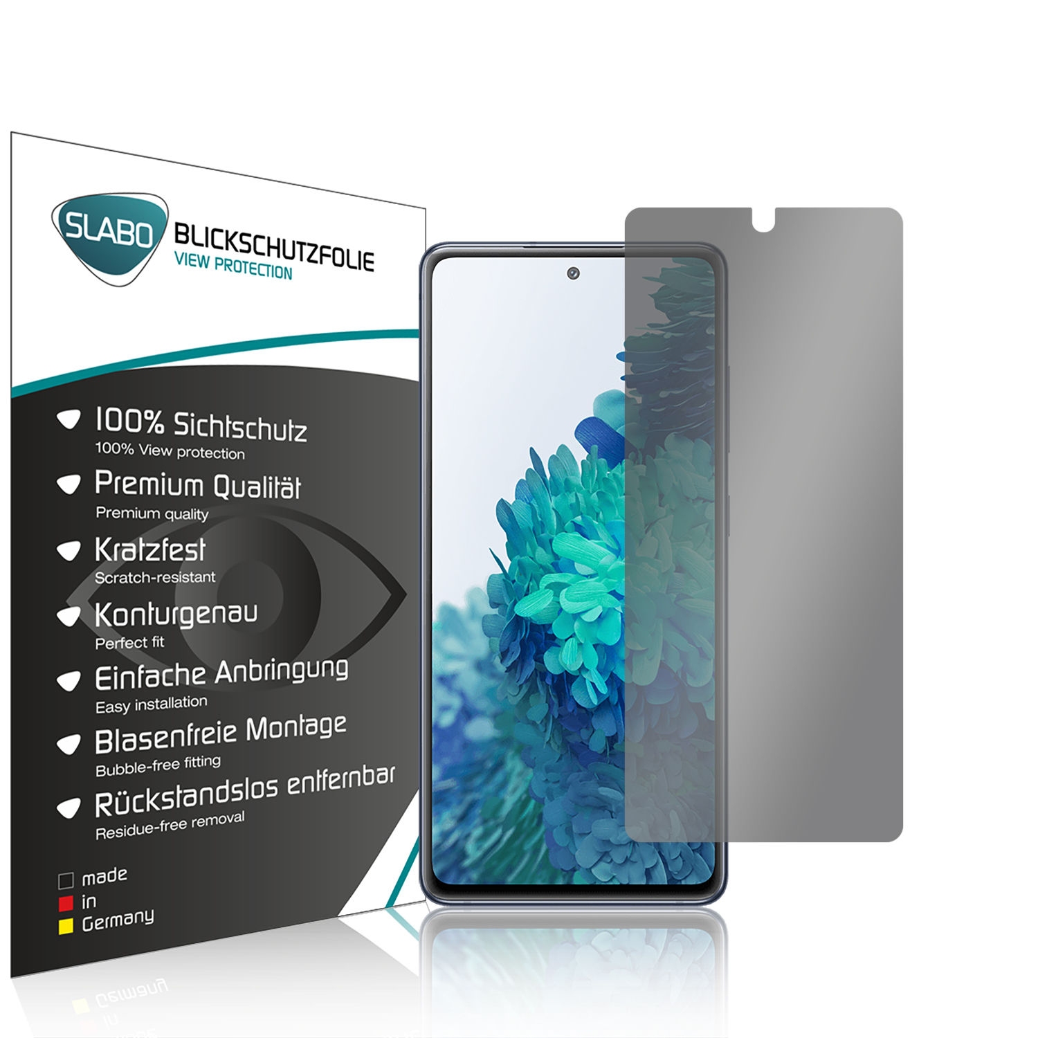 Displayschutz(für 360° Galaxy FE) Samsung Blickschutzfolie 4-Way Sichtschutz SLABO S20