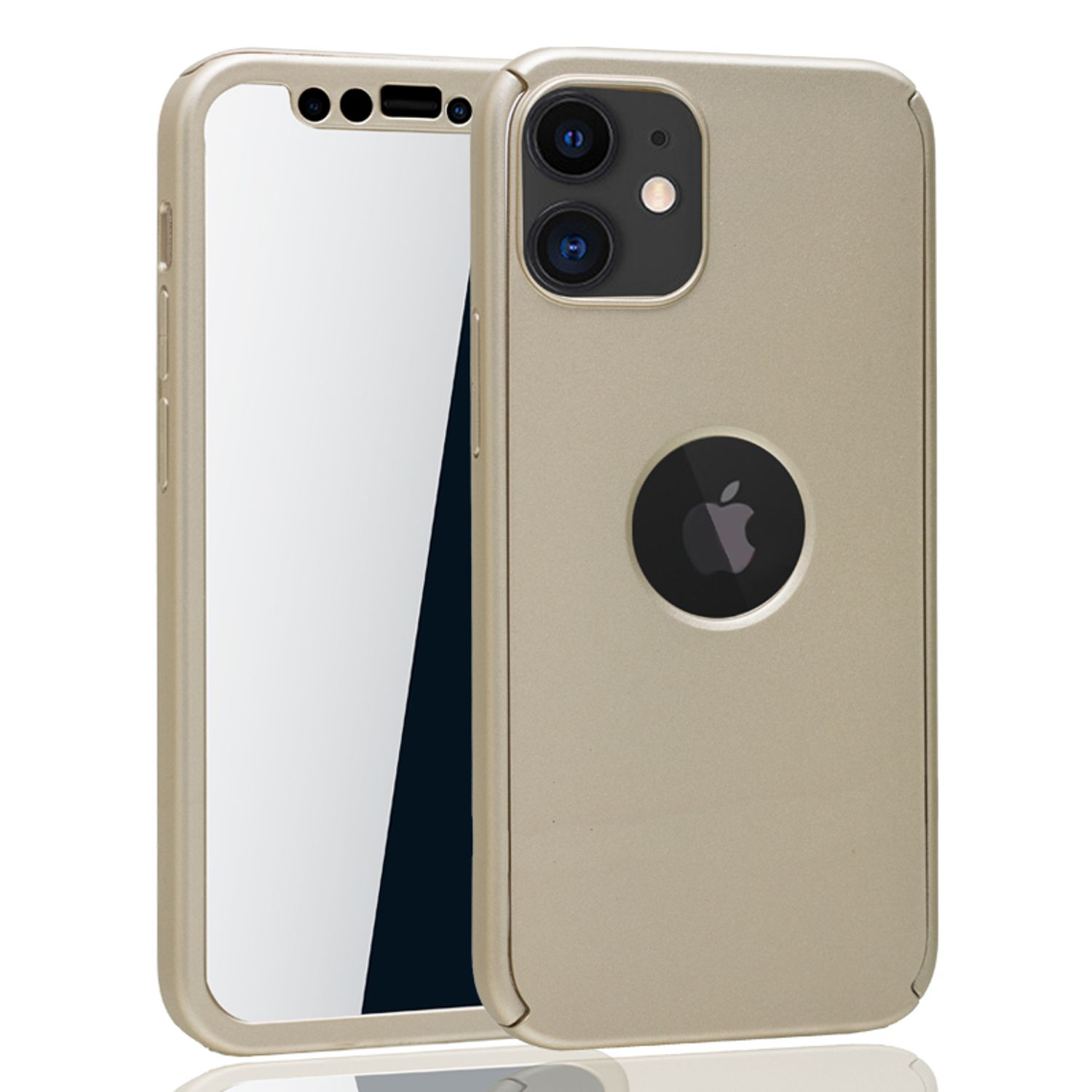 Full Apple, Schutzhülle, iPhone Mini, 12 Cover, DESIGN Gold KÖNIG