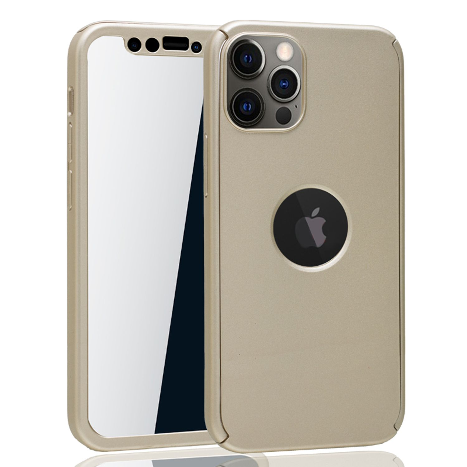 Schutzhülle, Full Pro, Apple, KÖNIG Cover, 12 Gold / DESIGN iPhone 12