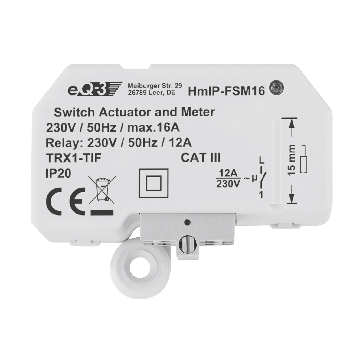 Schalt-Mess-Aktor HmIP-FSM16 (16A)- Grau IP Unterputz, HOMEMATIC