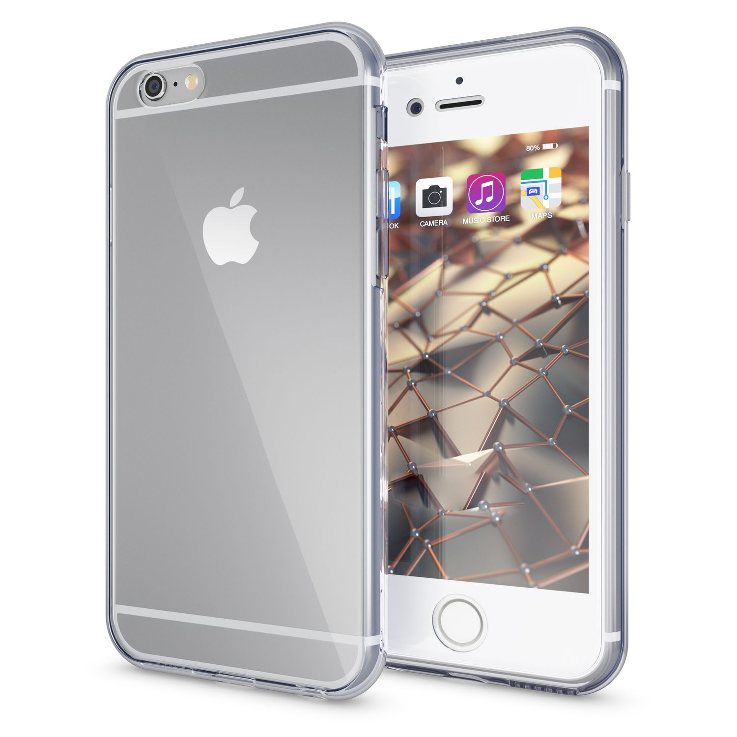 6 Transparent Apple, iPhone Backcover, Klare Hülle, Grad 6s, Silikon 360 iPhone NALIA