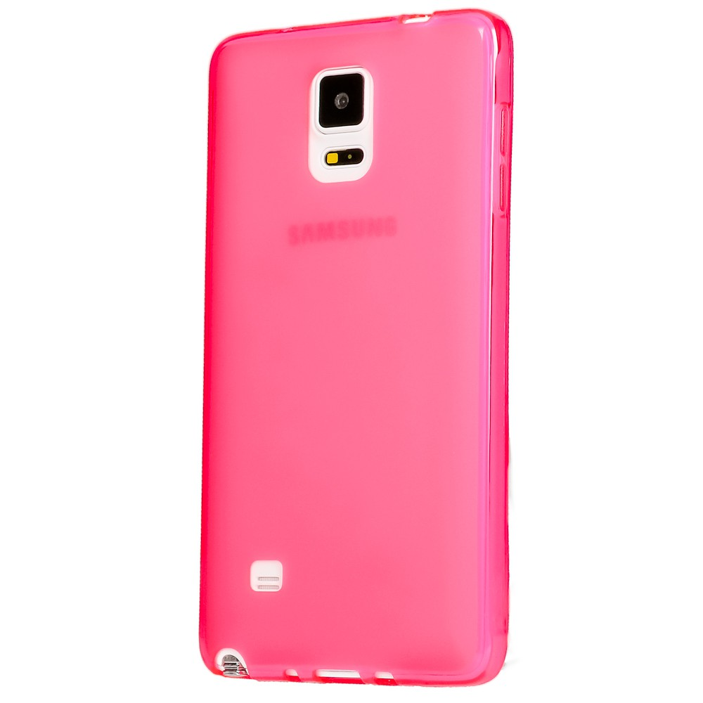 NALIA Klar Transparente Backcover, Galaxy Hülle, Samsung, Silikon Pink Note 4