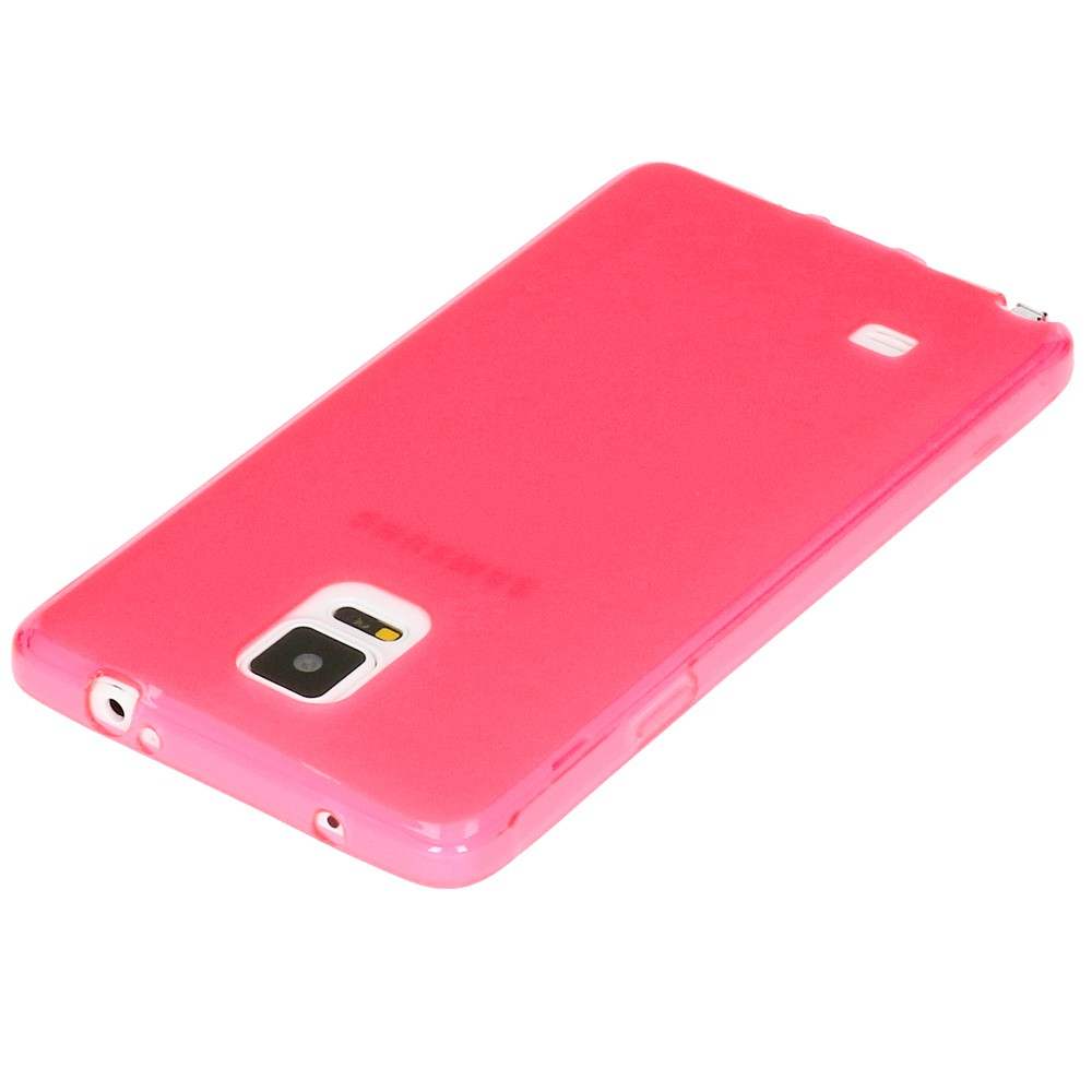 NALIA Klar Transparente Backcover, Galaxy Hülle, Samsung, Silikon Pink Note 4