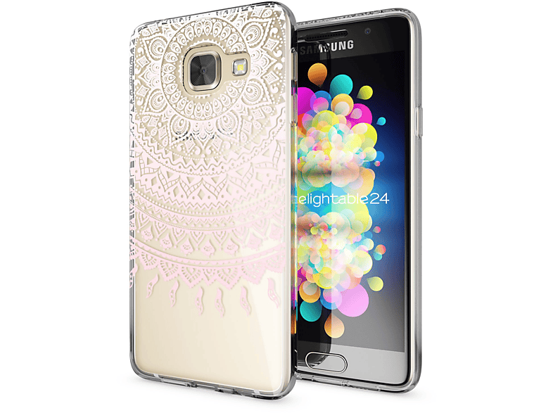 Hülle, Backcover, NALIA Galaxy Mehrfarbig Silikon Samsung, A3 Motiv (2016),
