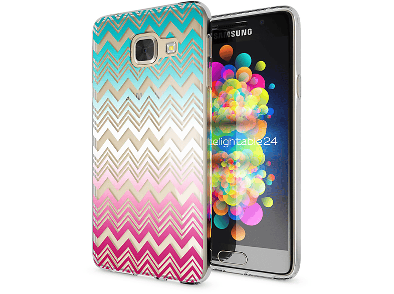 Backcover, Mehrfarbig A3 Samsung, Hülle, NALIA (2017), Galaxy