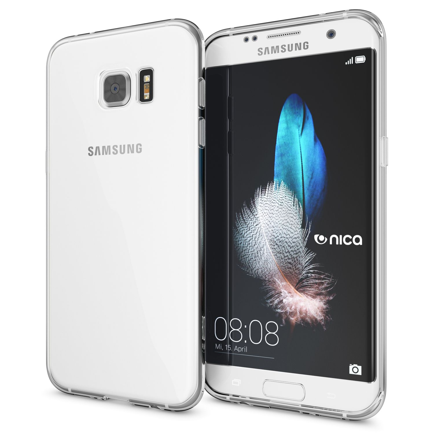 Samsung, S7 Galaxy Silikon Hülle, NALIA Transparent Edge, Backcover,