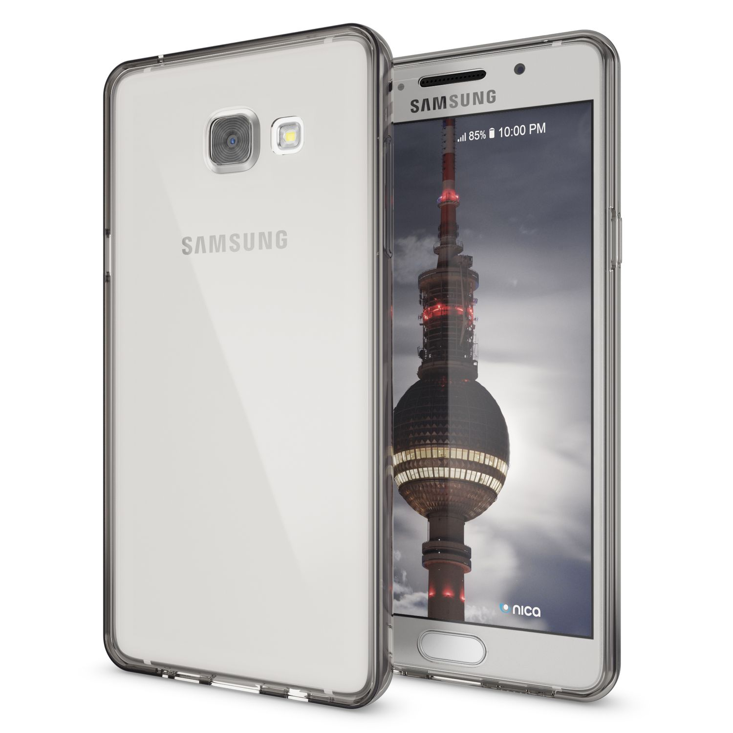 NALIA Klare Samsung, Hülle, Grad Backcover, Galaxy 360 Grau A3 Silikon (2016)