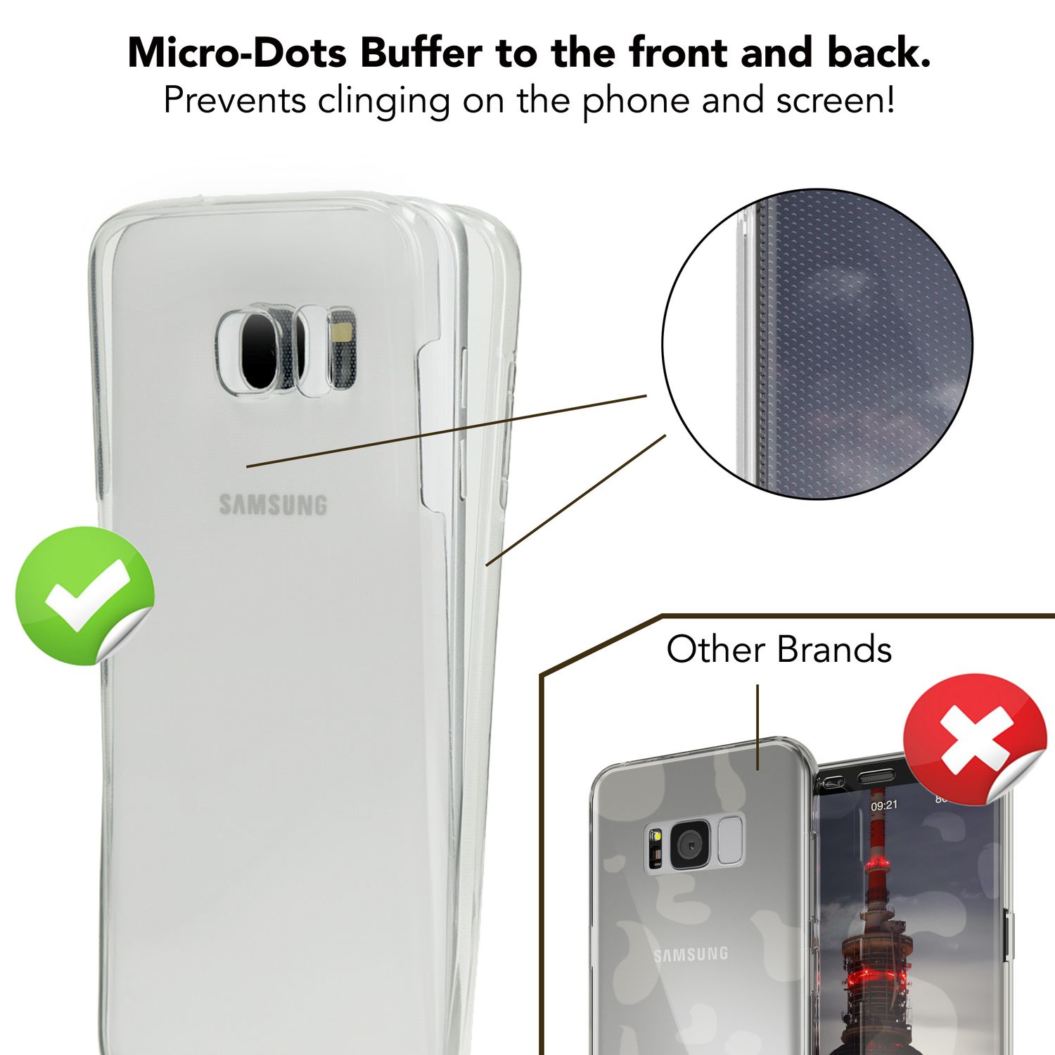 Transparent Edge, Silikon Samsung, NALIA 360 Galaxy S7 Klare Backcover, Grad Hülle,