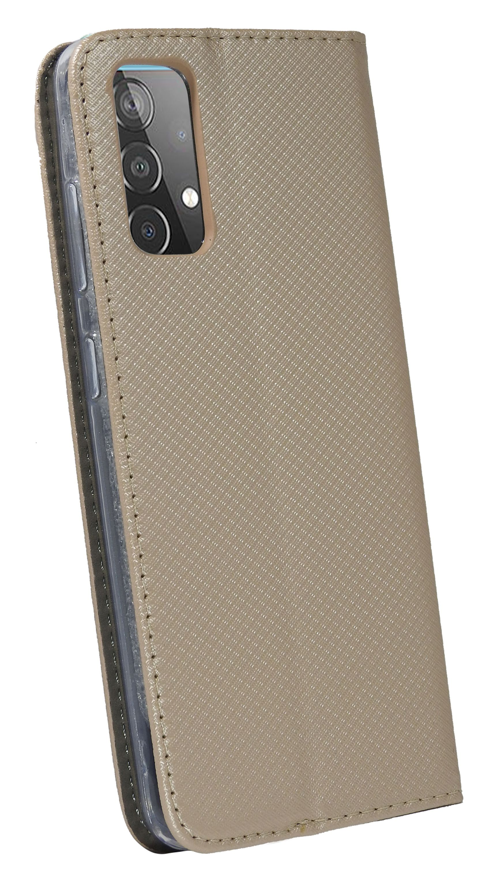 Smart Hülle A32, Galaxy Case, Samsung, COFI Bookcover, Gold