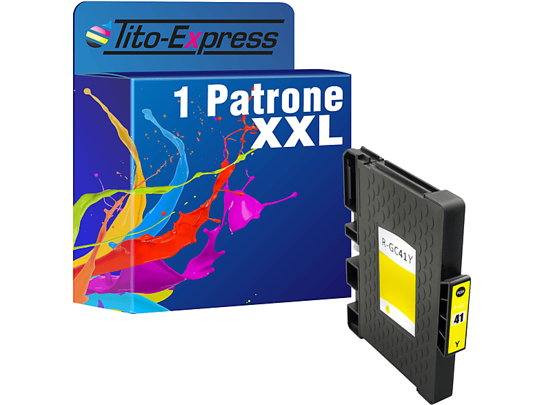 Patrone 1 Tintenpatrone Ricoh PLATINUMSERIE TITO-EXPRESS GC-41 (405764) yellow ersetzt