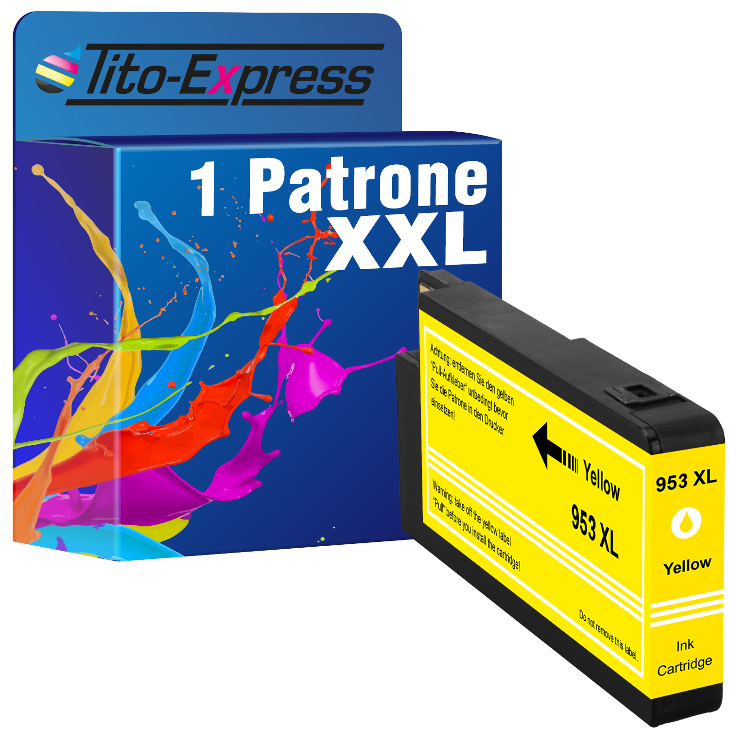 1 yellow ersetzt HP Tintenpatrone 953XL Patrone TITO-EXPRESS PLATINUMSERIE (F6U18AE)