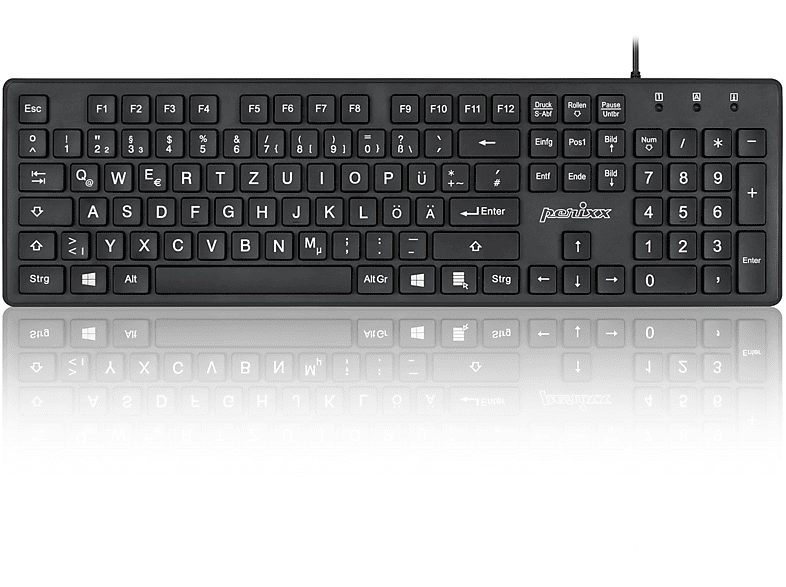 PERIXX PERIBOARD-117, Standard Tastatur