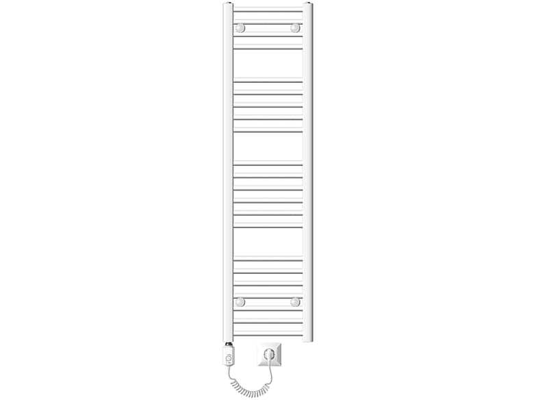 ECD-GERMANY Elektrischer Badheizkörper + Thermostat Modell Sahara Radiator (1200 Watt)