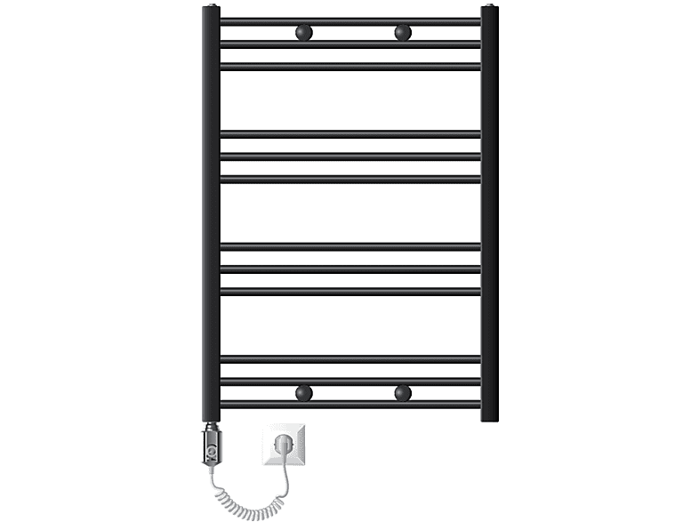 ECD-GERMANY Elektrischer Badheizkörper + Thermostat Sahara Radiator ...