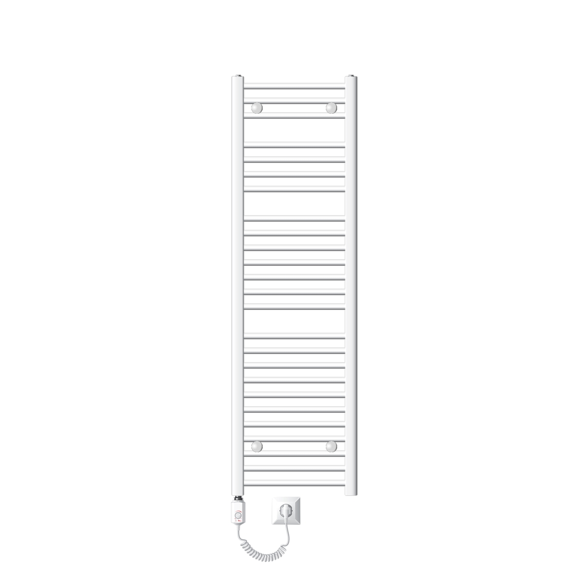 ECD-GERMANY Elektrischer Badheizkörper + Sahara Thermostat (1200 Modell Radiator Watt)