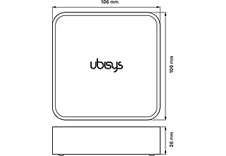 UBISYS Zigbee / Ethernet Gateway Smart Home Gateway, Zigbee 3.0, Schwarz