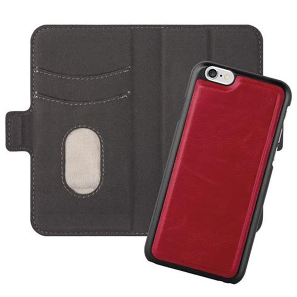 6 CADORABO Apple, ROT Book Bookcover, 6S, Hülle, Design iPhone GRANATAPFEL 2-in-1 /