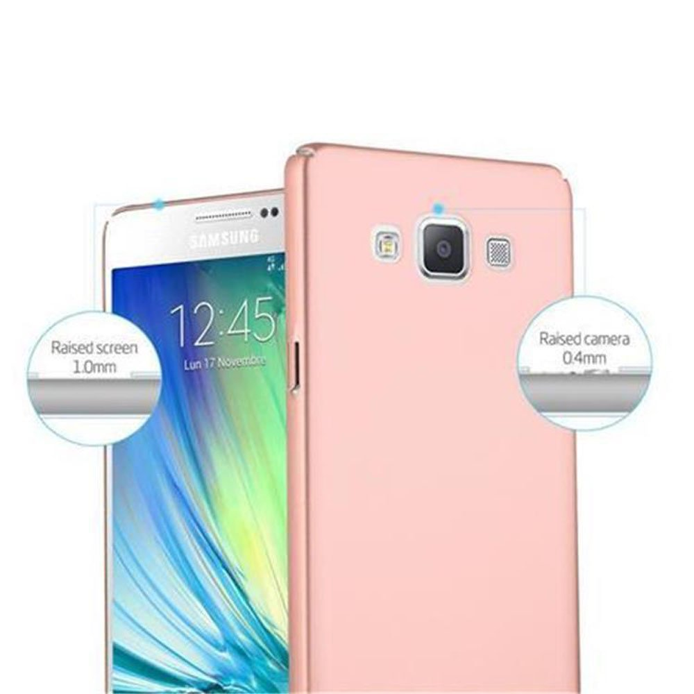 A5 Samsung, GOLD Case Backcover, Hard Metall Galaxy Style, METALL CADORABO ROSÉ Hülle im Matt 2015,