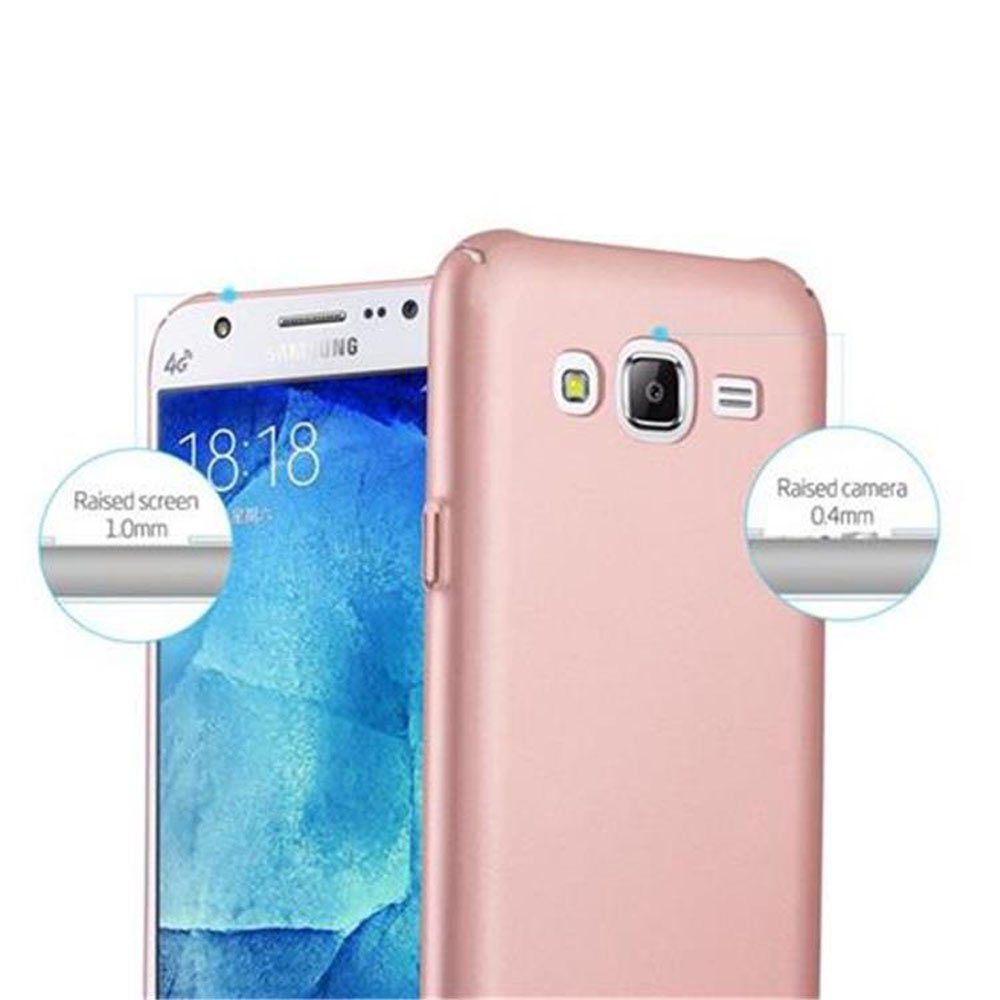 Case Matt Samsung, Hülle Galaxy METALL ROSÉ J5 2015, Hard CADORABO Metall GOLD Style, Backcover, im