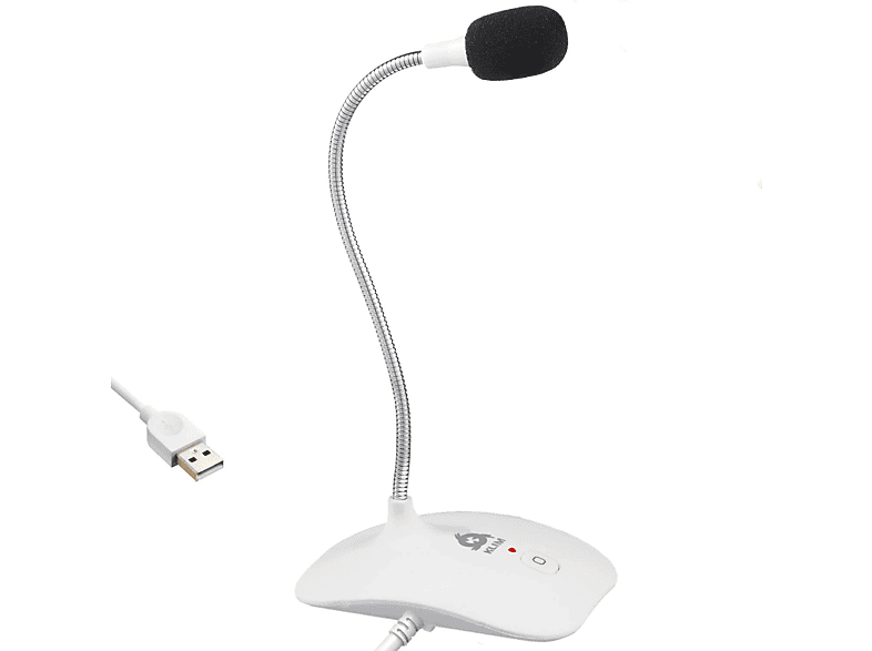 Mikrofon, Weiß white KLIM Talk USB