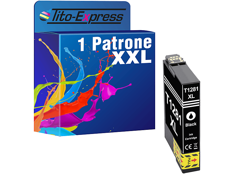 TITO-EXPRESS PLATINUMSERIE 1 Patrone ersetzt Black Tintenpatrone T1281 Epson (C13T12814012)