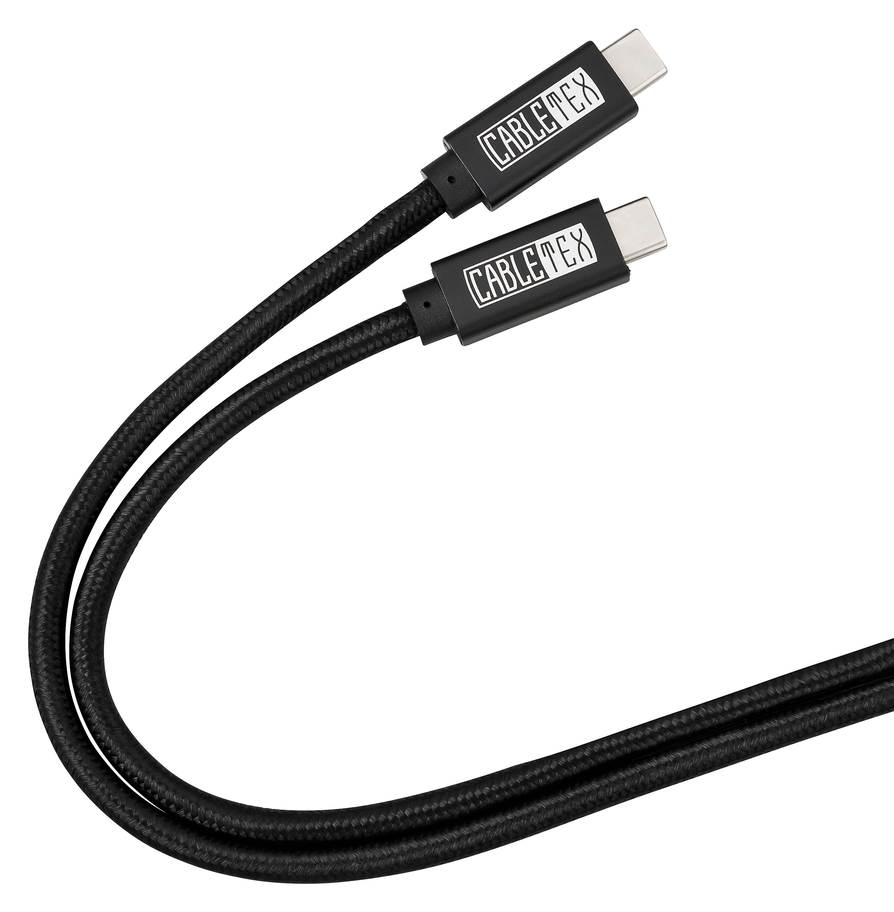CABLETEX USB-C Kabel | | USB Schwarz 100W Ladekabel Kabel, Länge 3m