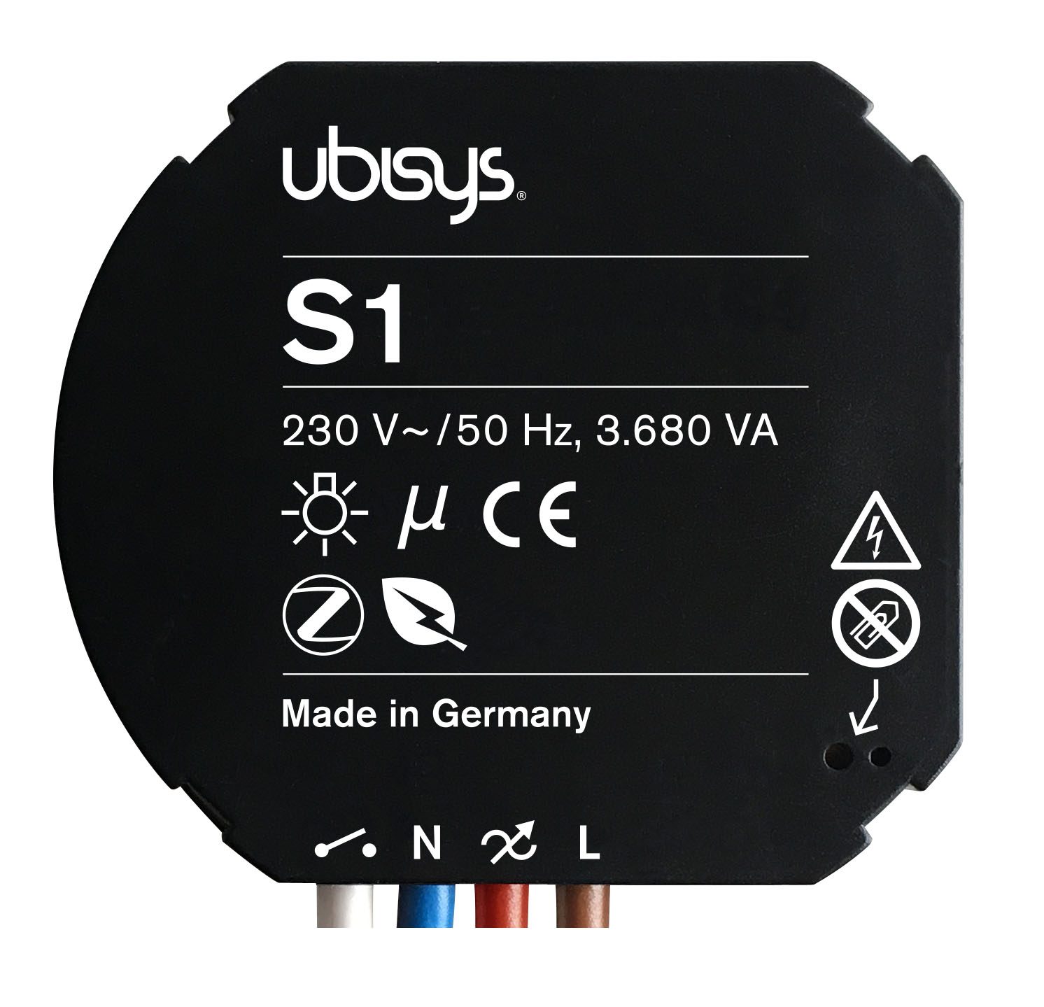 UBISYS Smart Schaltaktor Home Schwarz Leistungsschalter, S1
