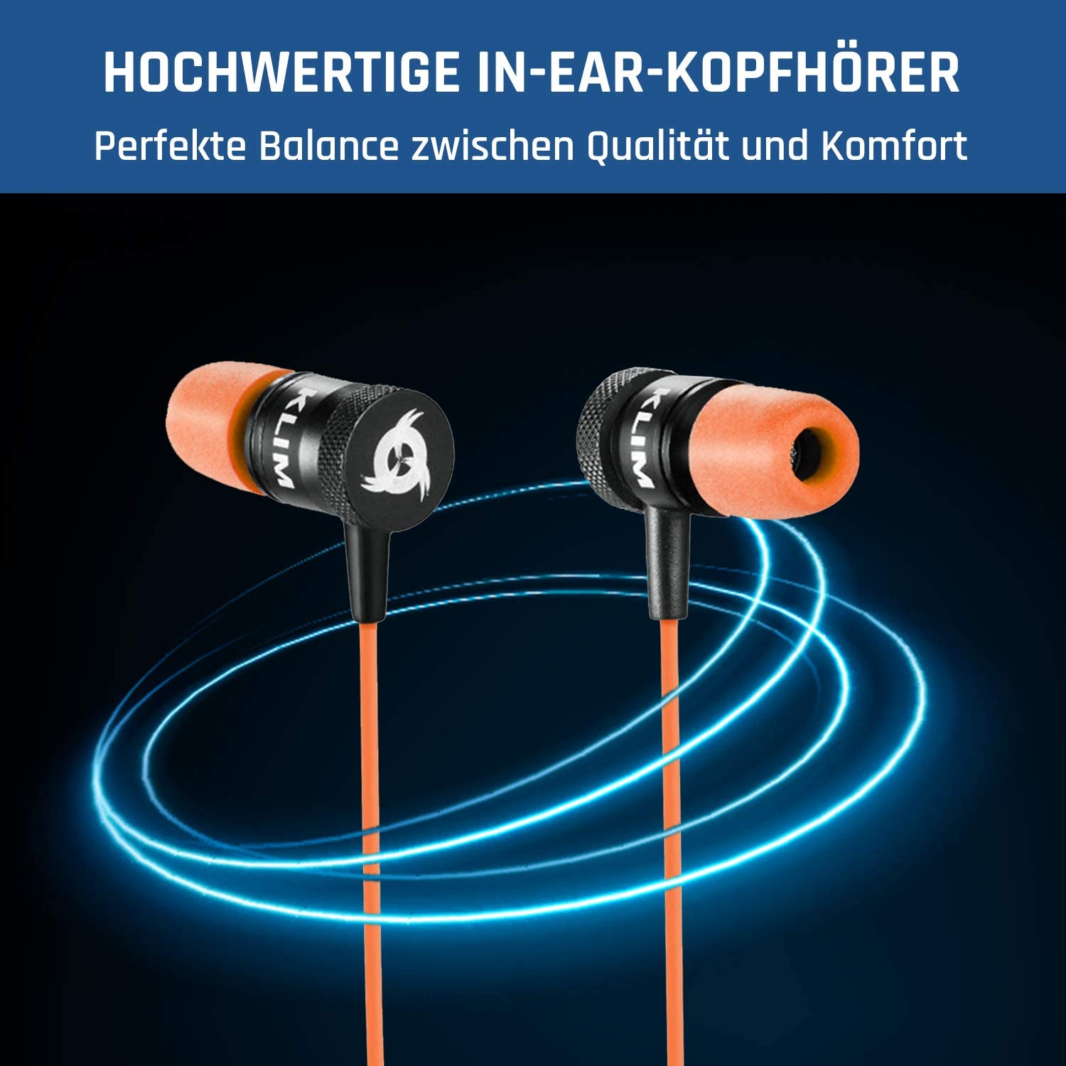 KLIM Fusion, In-ear Kopfhörer Orange