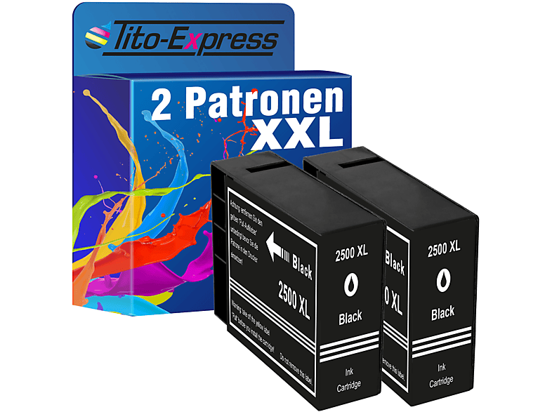 TITO-EXPRESS PLATINUMSERIE Set black Canon PGI-2500 Tintenpatronen ersetzt 2er (9254B001)