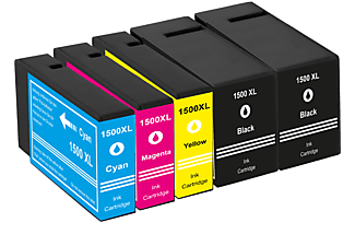 TITO-EXPRESS PLATINUMSERIE 5er Set ersetzt Canon PGI-1500 Tintenpatronen black, cyan, magenta, yellow (9218B005)