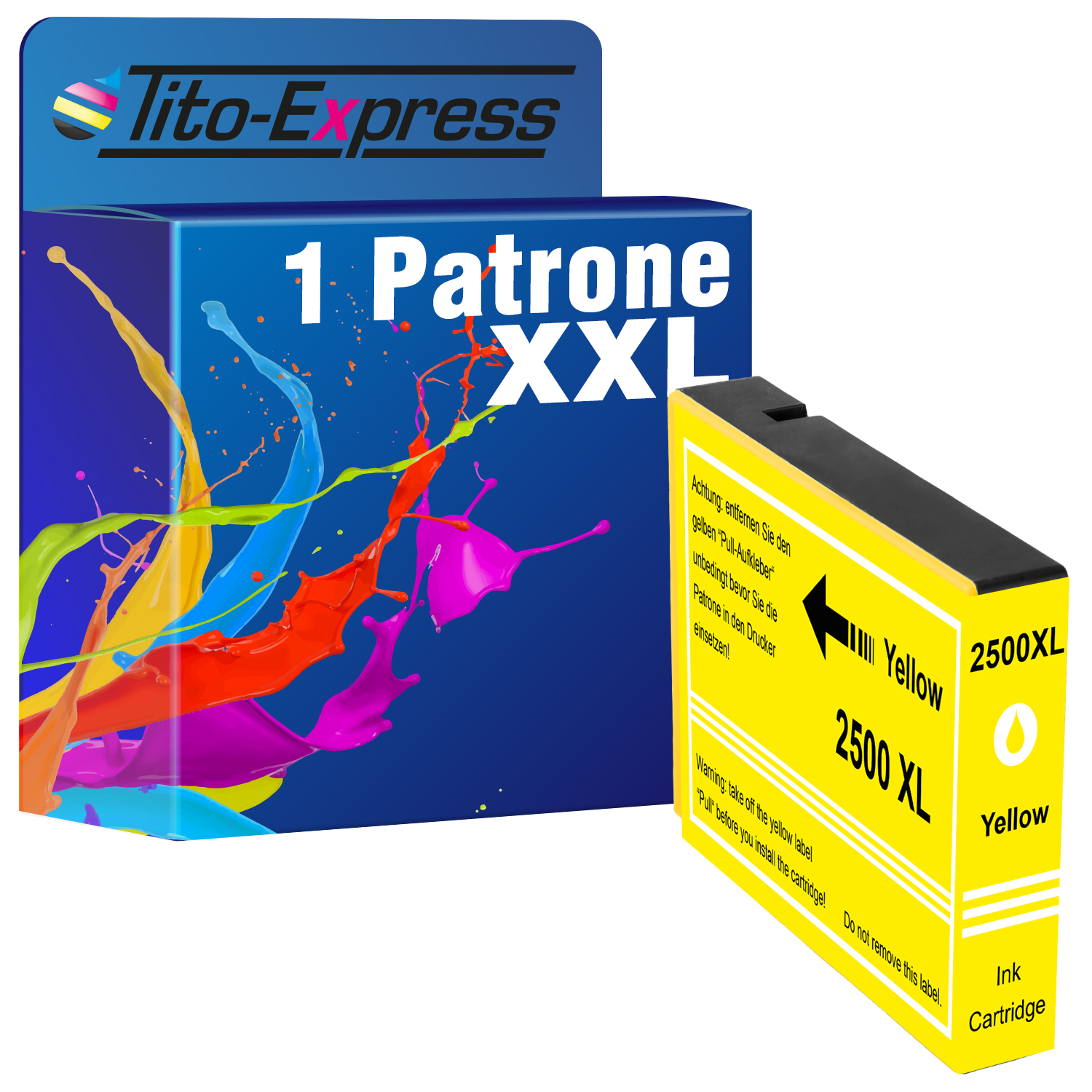 TITO-EXPRESS PLATINUMSERIE 1 Patrone Tintenpatrone yellow Canon ersetzt PGI-2500 (9267B001)