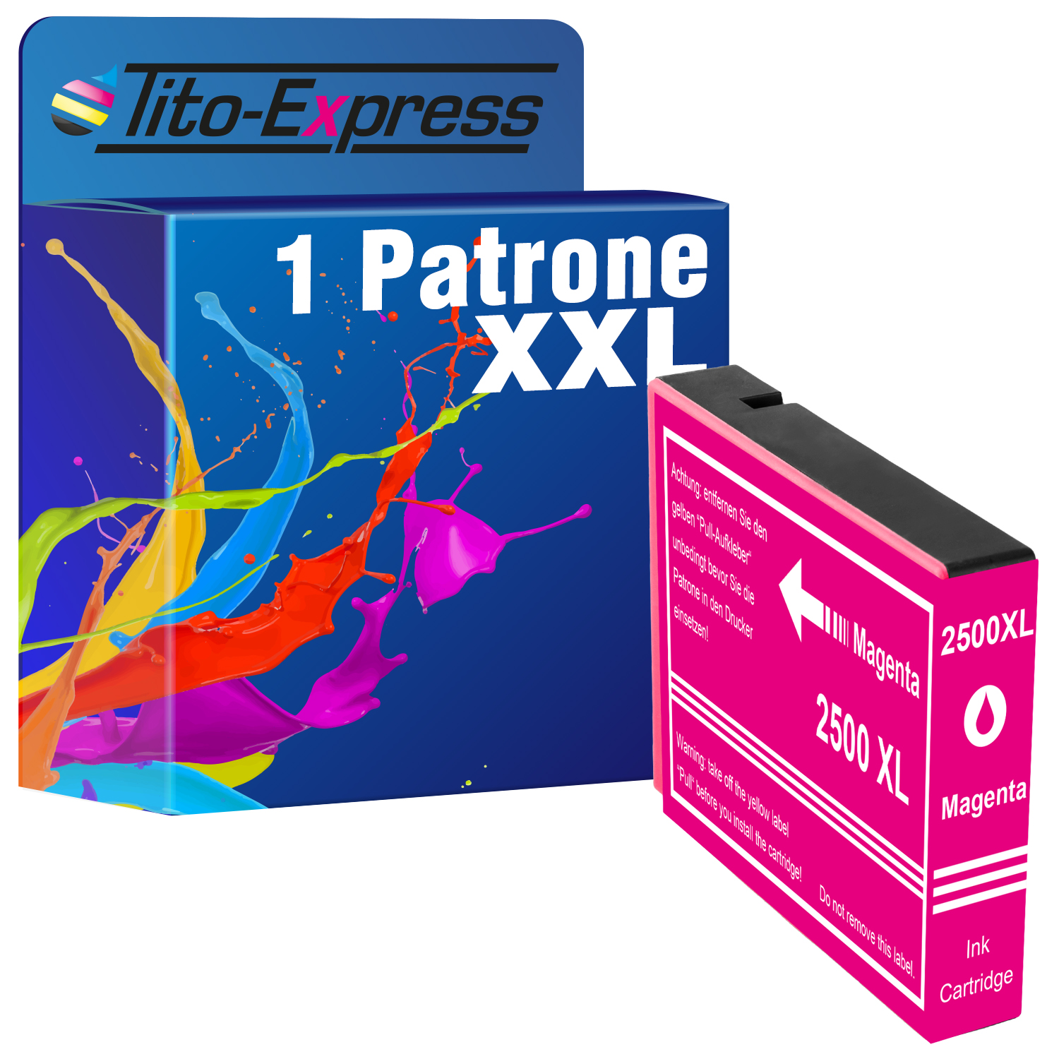 PLATINUMSERIE 1 PGI-2500 Patrone Tintenpatrone TITO-EXPRESS magenta Canon ersetzt (9266B001)