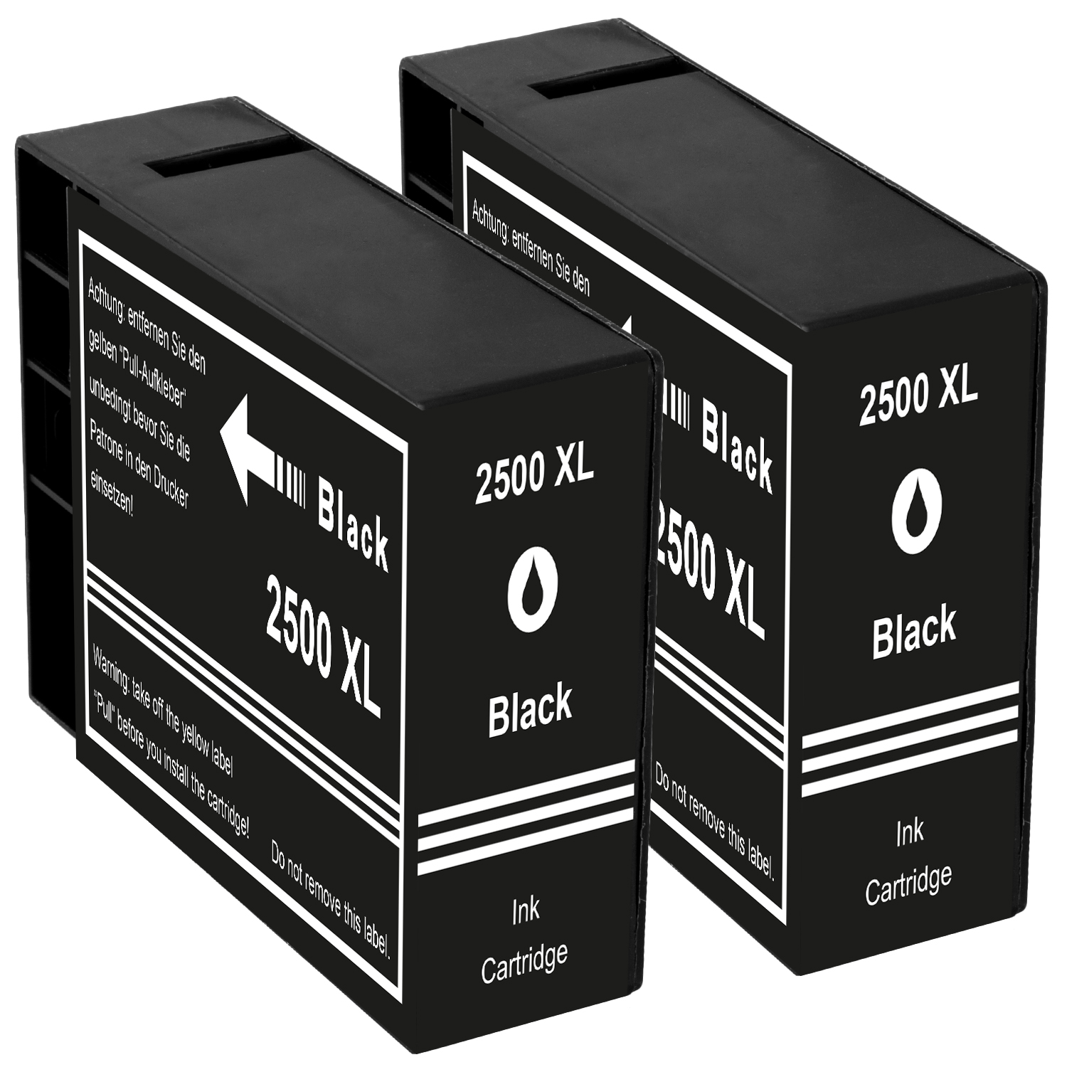 Set ersetzt 2er Tintenpatronen TITO-EXPRESS (9254B001) PLATINUMSERIE black PGI-2500 Canon