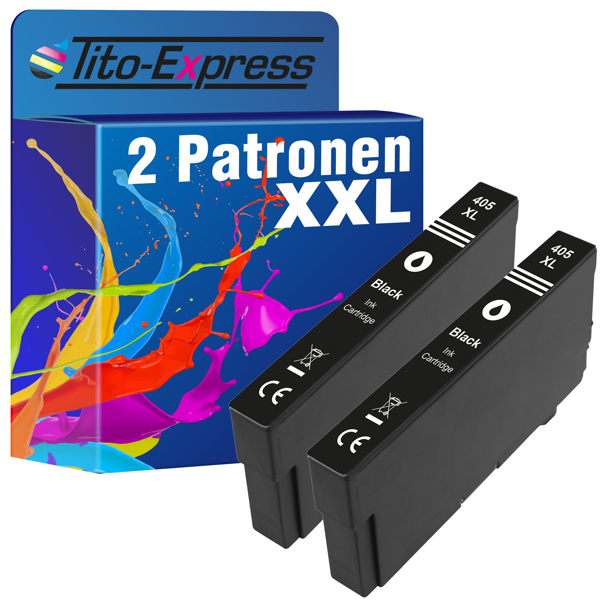TITO-EXPRESS PLATINUMSERIE ersetzt 405 Black Epson XL Patronen Tintenpatronen (C13T05H14010) 2