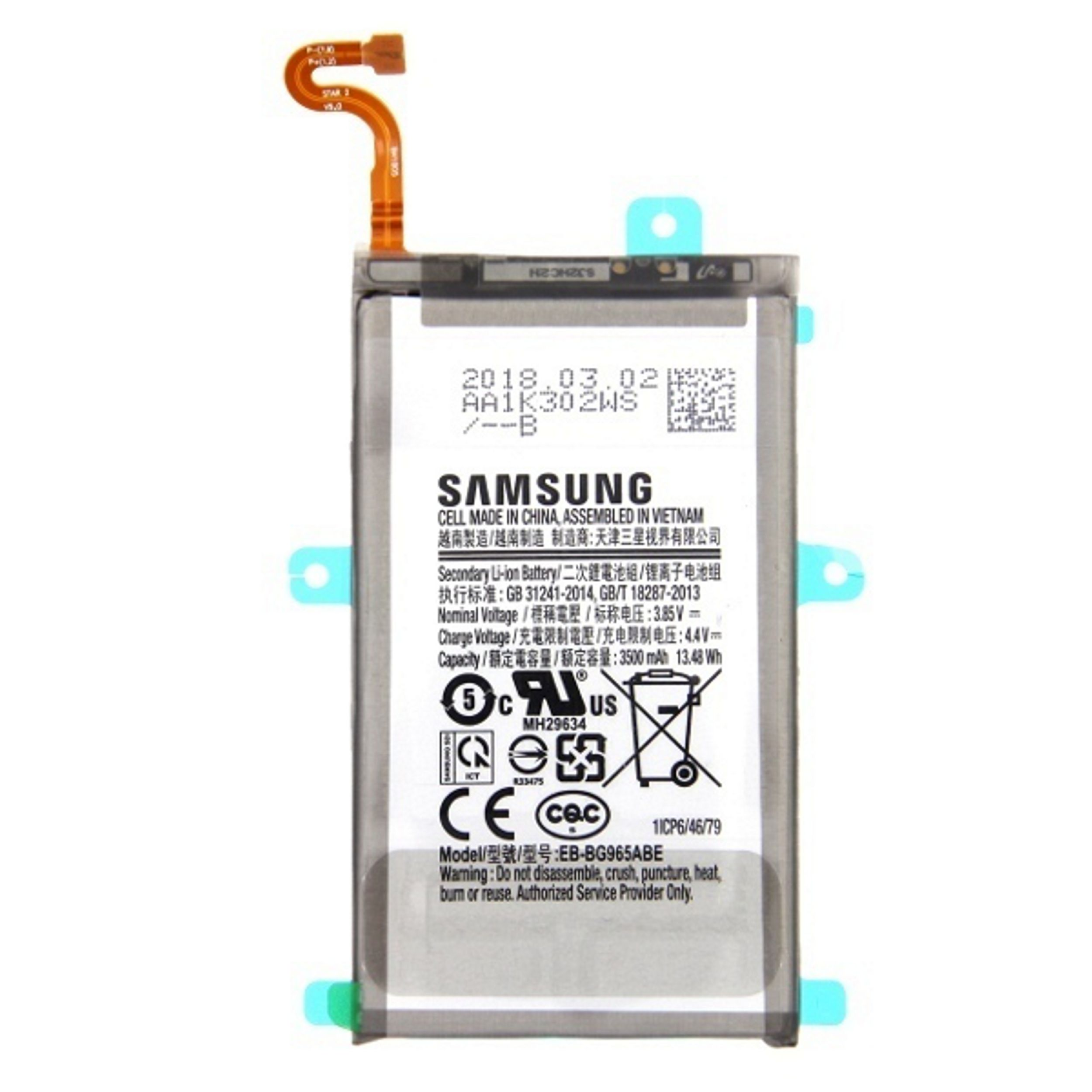 Galaxy Li-Ion, Li-Ion Samsung S9+ Volt, 3500 3.85 Akku, SAMSUNG für mAh Original Akku