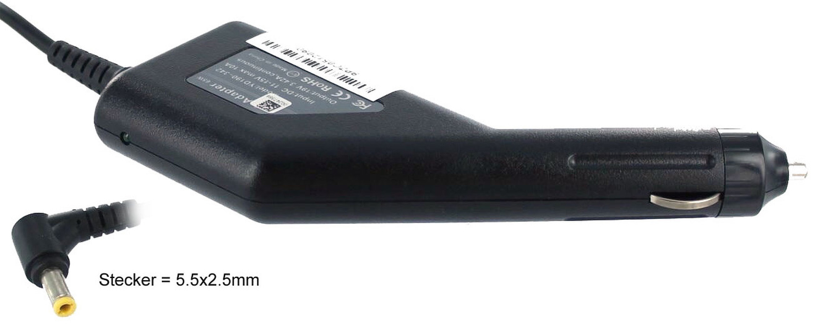 Ladekabel kompatibel KFZ mit S56C Netzteil/Ladegerät MOBILOTEC Asus
