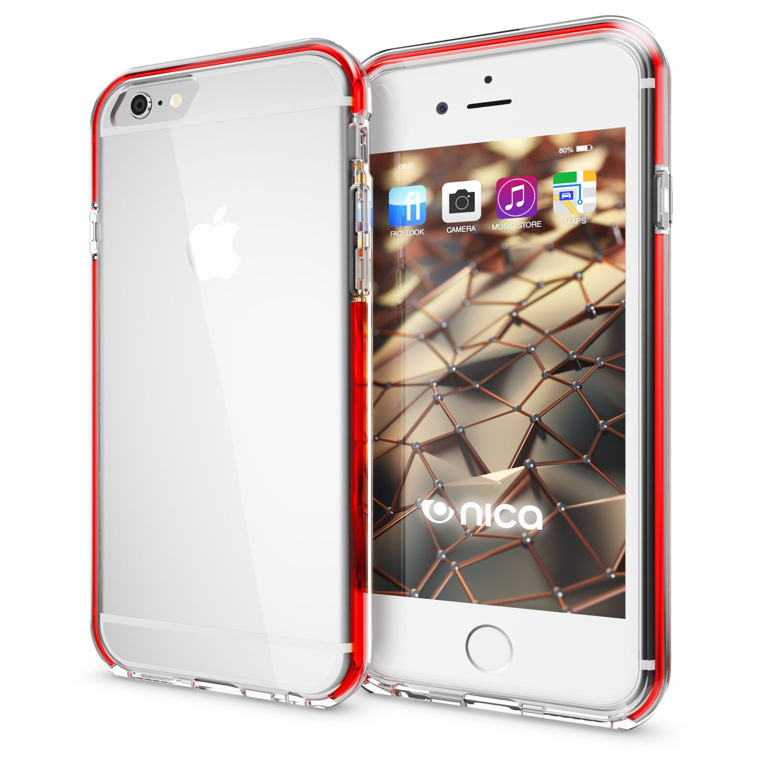 NALIA Silikon 6s, Hülle, 6 iPhone Apple, iPhone Backcover, Rot