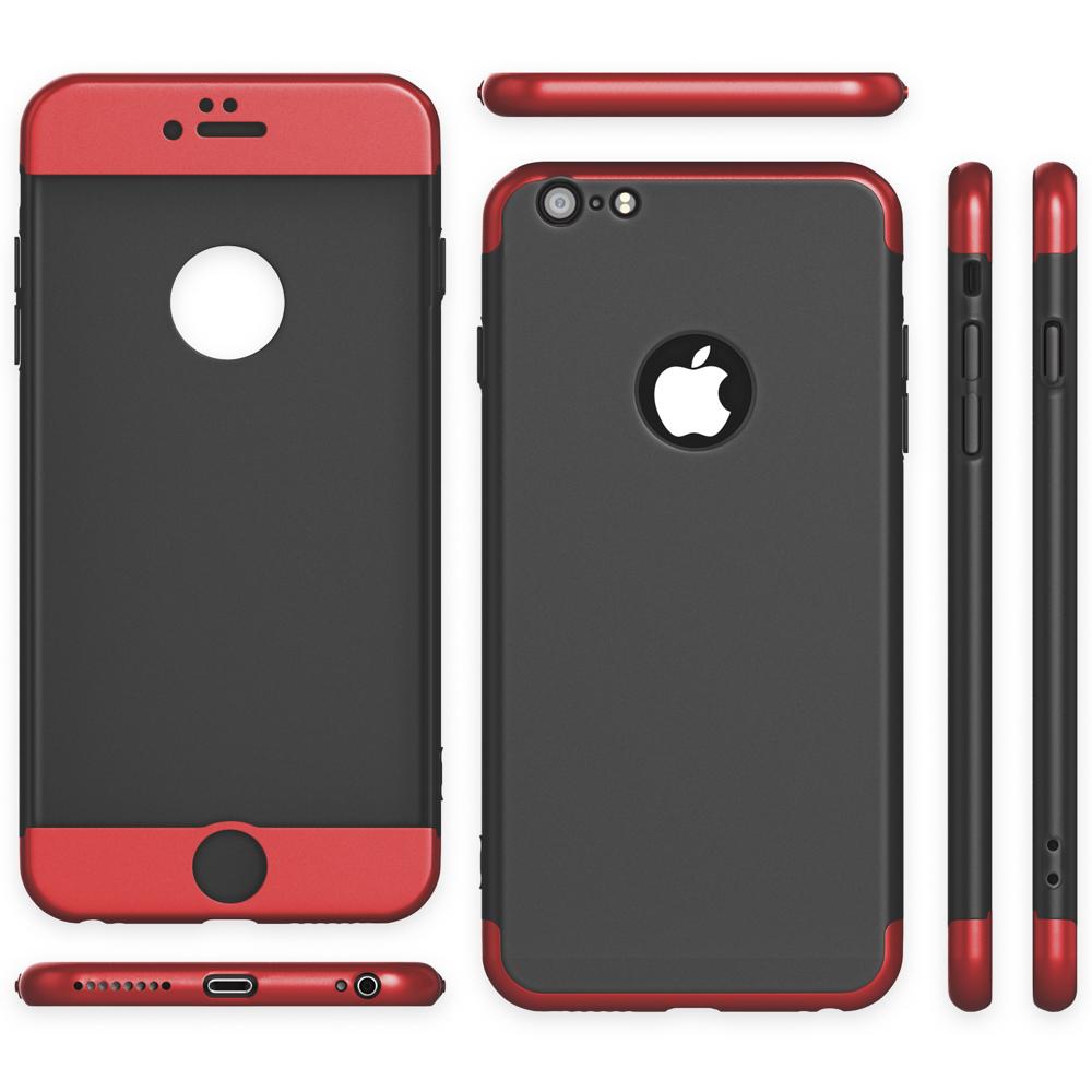 iPhone 6s Apple, Plus Backcover, Grad 360 Hülle, Plus, NALIA Rot 6 iPhone