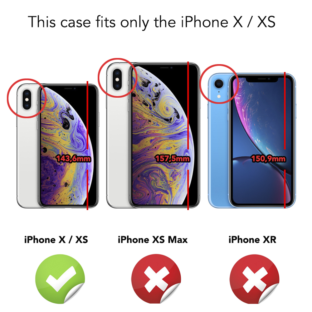 iPhone Hülle, Klare XS, Glitzer iPhone Silikon X Apple, Backcover, Transparent NALIA