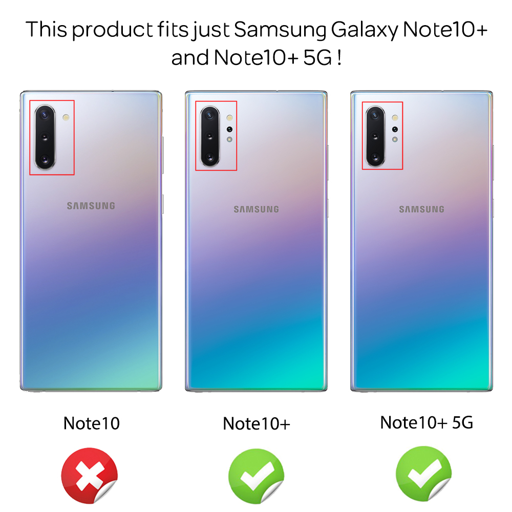 NALIA Klare Glitzer Silikon Note 10 Samsung, Plus, Hülle, Rot Backcover, Galaxy