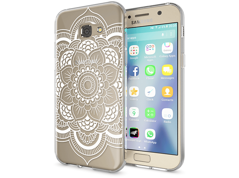 NALIA Motiv Samsung, Galaxy (2017), Silikon A5 Mehrfarbig Backcover, Hülle